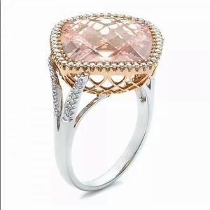 NEW•Silver 925 Champagne Topaz ring size 8